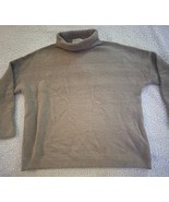 Chelsea &amp; Theodore Cowl Neck Sweater Women Large Gray Lightweight Waffle - €13,69 EUR