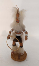 Native American Indian Wood Carved Hoop Dancer Kachina Doll Wood Statue ... - $19.79