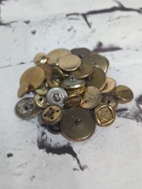 Vintage Metal Buttons Lot Crafts Scrapbooking Arts supplies - £23.73 GBP