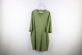 Vtg 90s Russell Athletic Mens 2XLT Faded Blank Heavyweight T-Shirt Cotton Green - £31.61 GBP