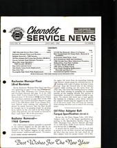 Chevrolet Service News - January 1968 Chevelle Camareo Corvette - $18.48