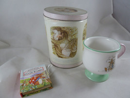 Vintage 1996 Beatrix Potter 6&quot; Tin, 4&quot; Mug and 3.5&quot; dimentional book Lot - $15.83