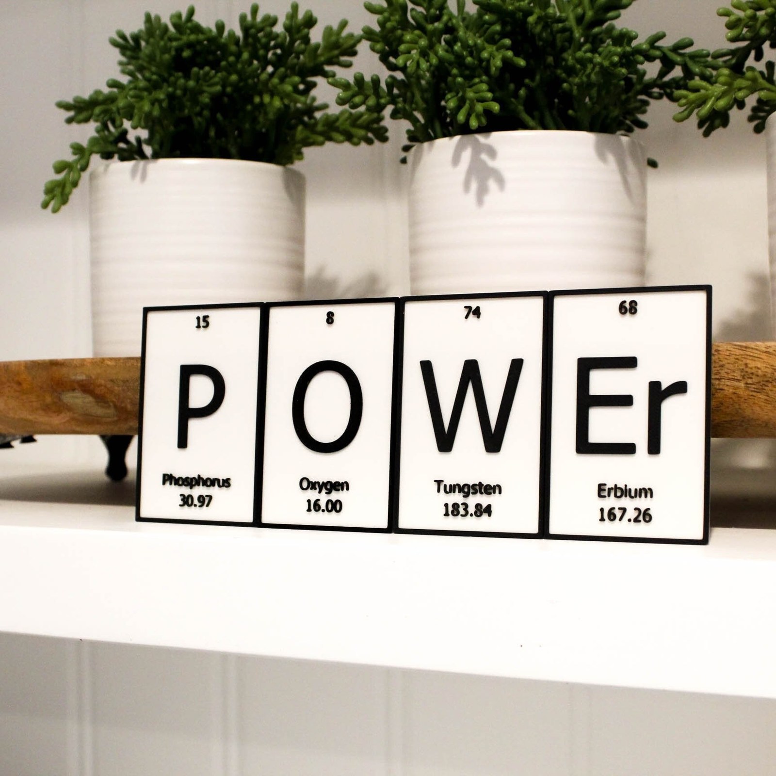 Primary image for PoWEr | Periodic Table of Elements Wall, Desk or Shelf Sign