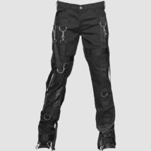 Men&#39;s Girdle Pants Denim Black Gothic Men&#39;s Black Rock Star Pants D Rings - $1,900.68 MXN