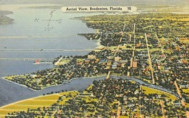 Bradenton Florida ~ Antennas View-Compass Pink Top Left Corner ~1940s Postcar... - £10.14 GBP