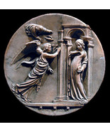 Birth of Jesus round Decorative Wall Relief Sculpture Plaque - $64.35