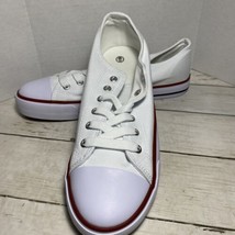 White Canvas Sneakers Size 11 - £7.39 GBP