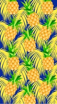 Hawaiian Pineapple Beach Towel measures 34 x 64 inches - $18.76