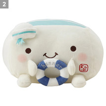 Tofu Cushion Hannari Marine Mint Stuffed Toy Cushion Size M Japan - £22.08 GBP