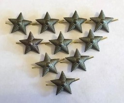 Lot of 10 USSR Army Major Epaulet Metal Rank Star pin Camouflage Ribbed 20mm - $6.64