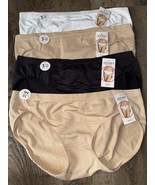Jockey ~ 4-Pair Womens Bikini Underwear Panties Nylon Blend Smooth Shine... - $649.35 MXN