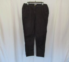 Chico&#39;s pants casual Size 2.5 14/16 black straight leg inseam 30&quot; - £12.05 GBP