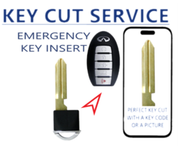 KEY CUT SERVICE + NI06-P DA34 2006-2020  NISSAN Emergency Key H0564-EG010 - $19.99