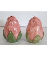 Vintage Franciscan DESERT ROSE Bud Figural Flower Salt &amp; Pepper Shaker Set  - $17.99