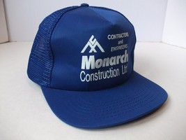 VTG Monarch Construction Ltd Hat Blue Snapback Trucker Contractors Engineers Cap - £12.27 GBP
