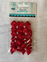 Offray Stylish Accents Red Bow 10 Pieces-e906 - $29.11 MXN
