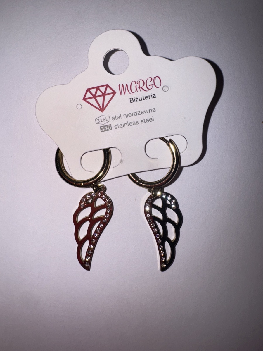 Margo women earrings -stainless steel - WINGS - $20.00