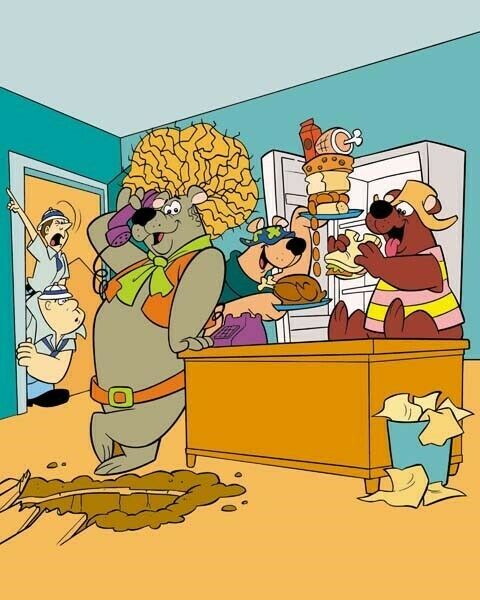 Help..It's The Hair Bear Bunch 1971 Hair Bubi & Square Peevly Botch 24x30 poster