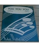 You, You, You, Lotar Olias, 1952 OLD SHEET MUSIC - £4.66 GBP