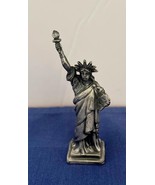 Vintage Pewter Statue of Liberty Souvenir New York 3&quot; Tall Made in Taiwan - $280.41 MXN