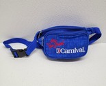 Vintage Carnival Cruise Line The Fun Ships Blue Nylon Fanny Pack 3 Pockets - $42.56
