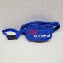 Vintage Carnival Cruise Line The Fun Ships Blue Nylon Fanny Pack 3 Pockets - £33.62 GBP