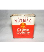 Vintage Crown Colony Nutmeg Spice Can - $371.16 MXN