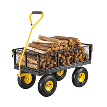 VEVOR 500 lbs Steel Garden Cart, Heavy Duty Garden Wagon Cart Pullable o... - $85.99