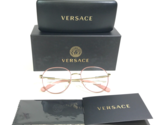 Versace Eyeglasses Frames MOD.1282-D 1469 Pale Gold Pink Wire Rim 53-19-145 - $111.98