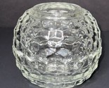 Vtg Homco Fairy Lamp Clear Cut Glass Globe Light Candle Holder Tea Light... - £15.18 GBP