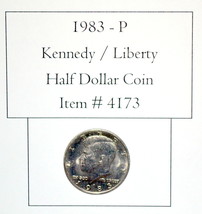 1983 P, Kennedy Half Dollar, # 4173, Half Dollar Coin, vintage coins, ra... - $21.70
