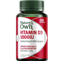 Nature&#39;s Own Vitamin D3 1000IU for Bone Health 200 Capsules - £63.82 GBP