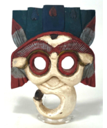Vintage Thai FOLK ART Carved WOOD MASK - Elephant - Made in Thailand - $28.05
