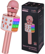 Bluetooth Karaoke Microphone Wireless: Karaoke Mic with Led Lights for A... - $428.43 MXN