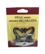 Panacea BLACK STURDY SWAG HOOK 2pc Steel Mount Display Hang Plants Chime... - $7.25