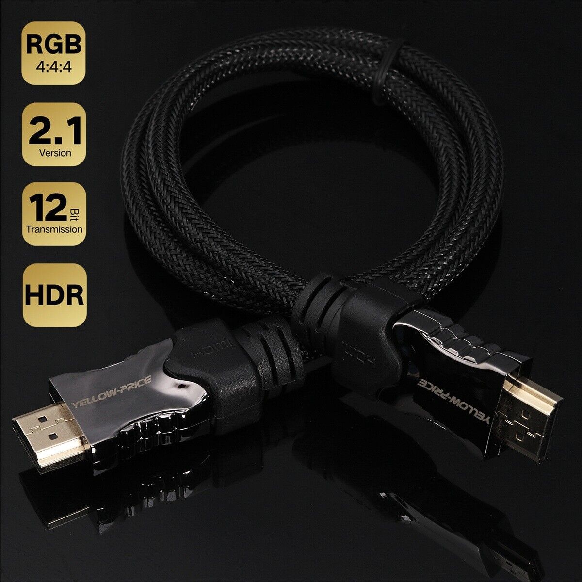 Primary image for 3Ft Hdmi 2.1Version Ultra High Speed 48Gbps 8K@120Hz Hdmi Cable For Hdr Arc