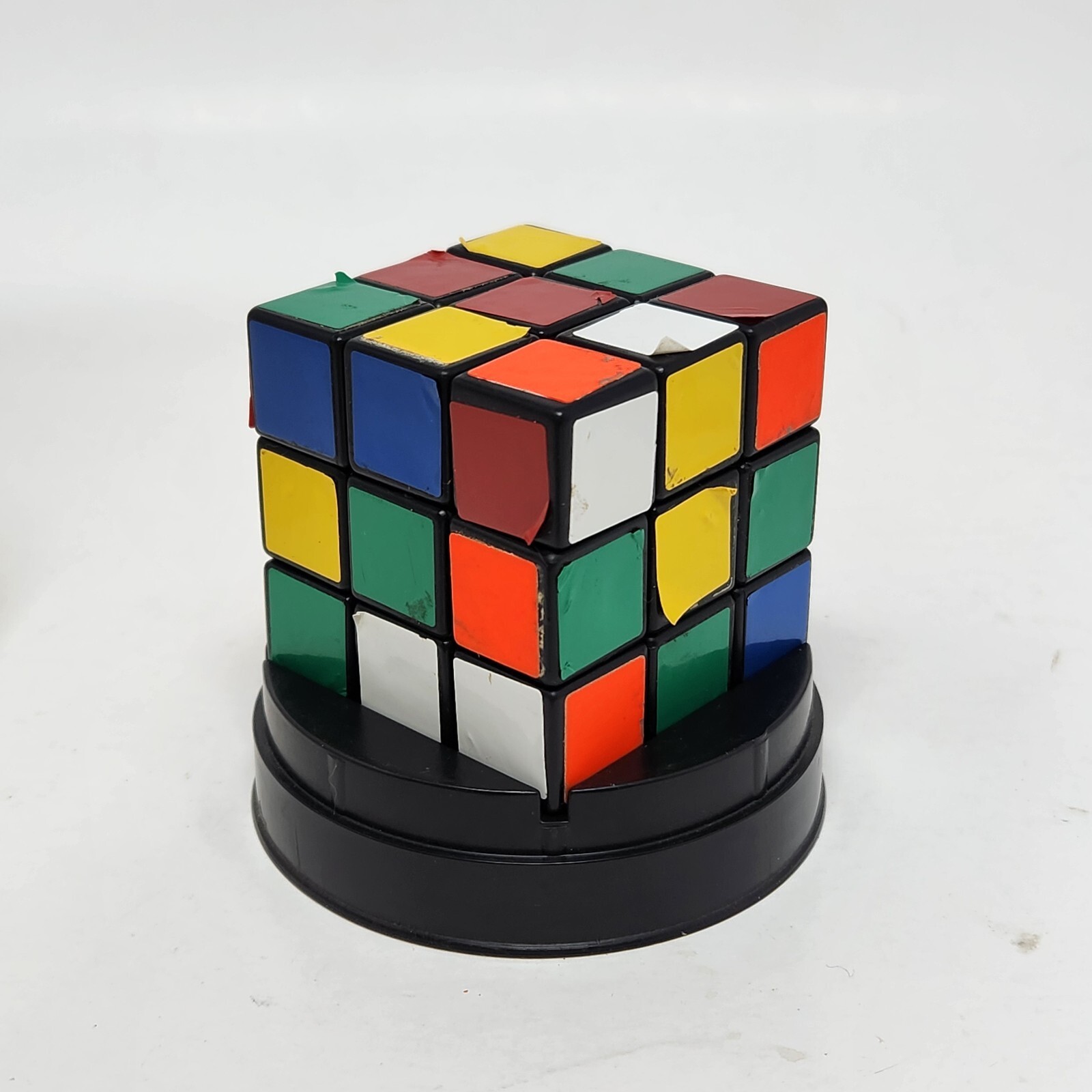 VINTAGE 1980 IDEAL RUBIK'S CUBE USED IN ORIGINAL PLASTIC CASE - STICKERS WORN Item image 3