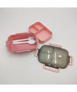 Yuxuanmomo Bento boxes Lunch Box for Adults Men Women with Utensils, Pink - £17.25 GBP