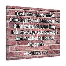 Express Your Love Gifts Trust in The Lord Proverbs 3:5-6 Christian Dad Canvas - £82.12 GBP