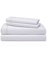 Ralph Lauren Spencer Sateen Border Cream Stripe 300 TC King Sheet Set NI... - $2,314.99 MXN