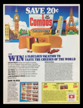 1984 Combos Half Pound Cheese Filled Snack Circular Coupon Advertisement - $18.95