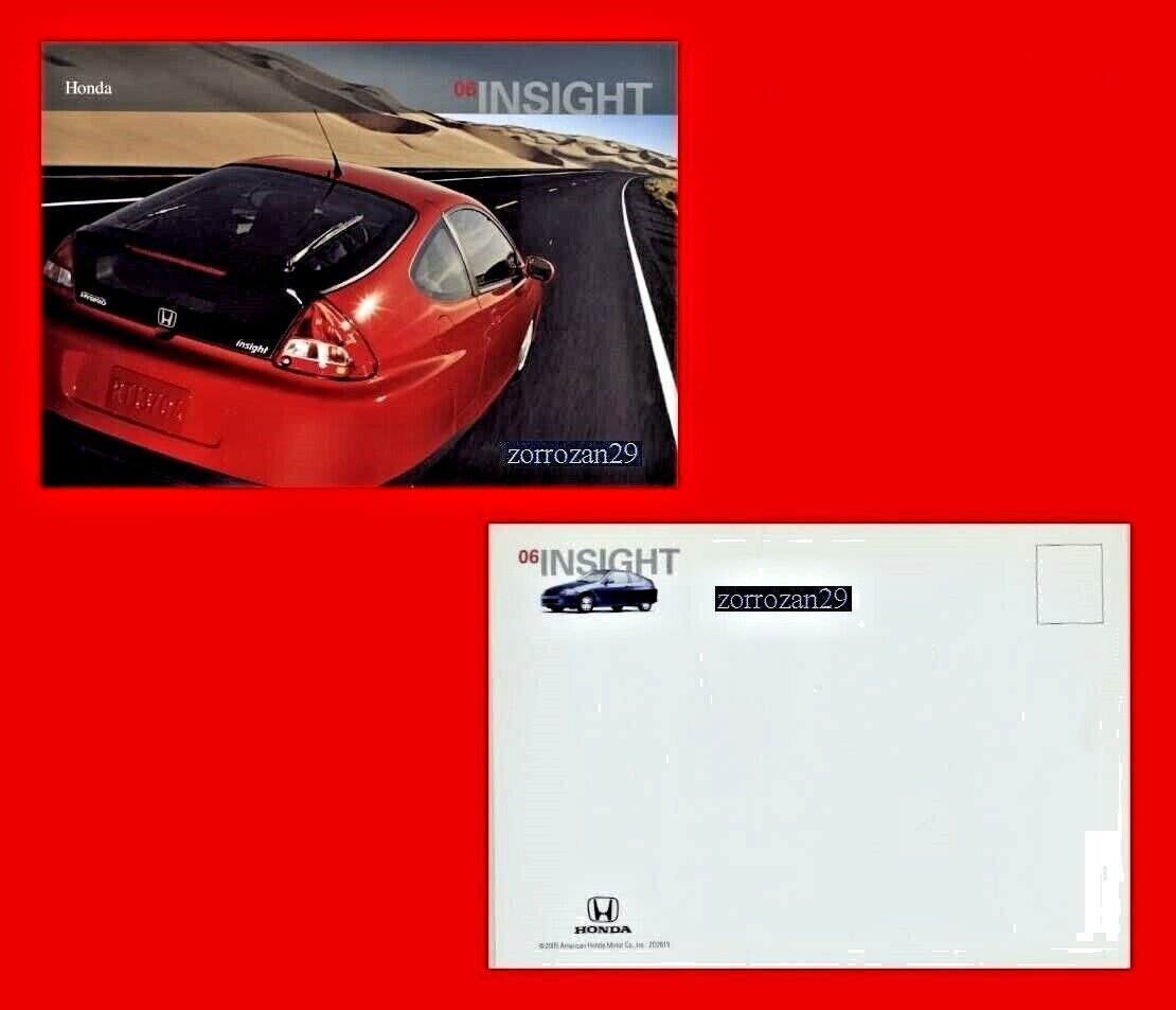 2006 HONDA INSIGHT VINTAGE FACTORY COLOR POSTCARD -USA- EXCELENTE POSTAL... - $6.33