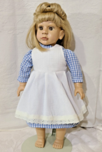 2-Piece Colonial Outfit Clothes for 18&quot; Dolls Blue Gingham DRESS &amp; PINAF... - £11.86 GBP