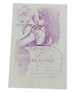 1880 antique MADISON BAKERY and SALOON madison in AD TRADE CARD Geo KLEI... - £51.02 GBP