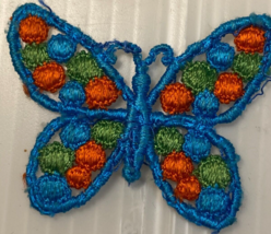 Beautiful Handmade Butterfly Multicolor Patch 2.5&quot; - $4.00