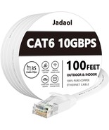 Cat 6 Ethernet Cable 100 ft Outdoor Indoor 10Gbps Support Cat8 Cat7 Netw... - £30.62 GBP