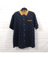 SSLR Shirt Mens XL Blue Patterned Short Sleeve Button Up Cotton Casual P... - $24.99