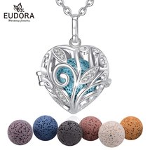 NEW 18mm Aromatherapy Perfume Essential Oils Diffuser Necklace Clear Heart Locke - £21.27 GBP