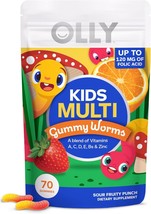 Kids Multivitamin Gummy Worms Overall Health and Immune Support Vitamins and Min - £23.81 GBP