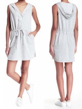 Max Studio Perfect Hoodie Beach Dress Large 10 12 Grey Exercise Cover Up Tunic - $59.24